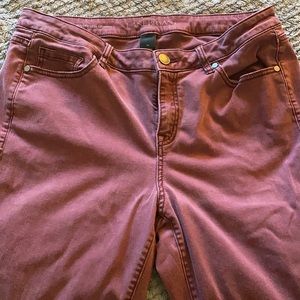 Lane Bryant Super Stretch Skinny Maroon